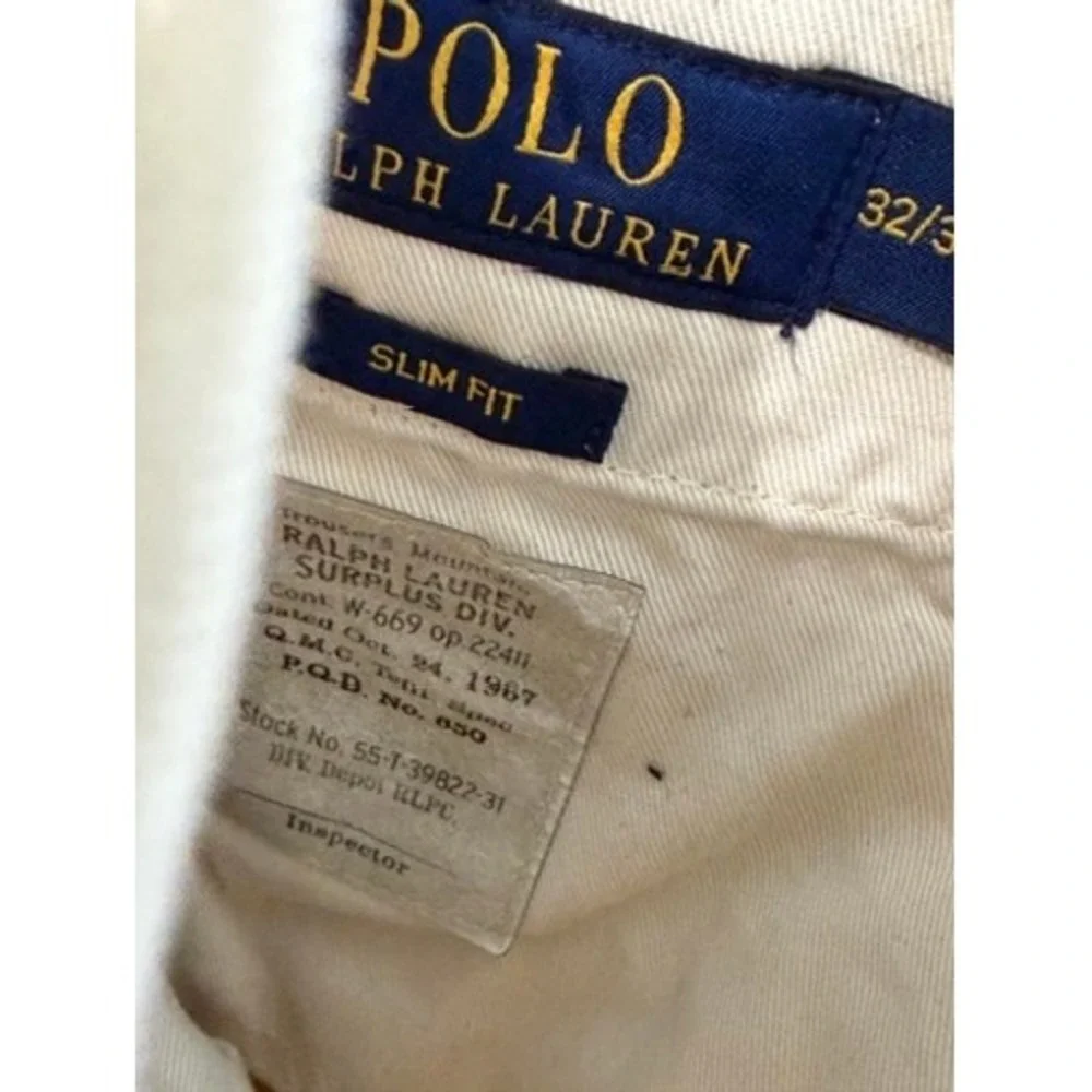Polo Ralph Lauren Surplus Div Slim Fit Cargo Pants Khaki Tan Mens 32x30 Utility